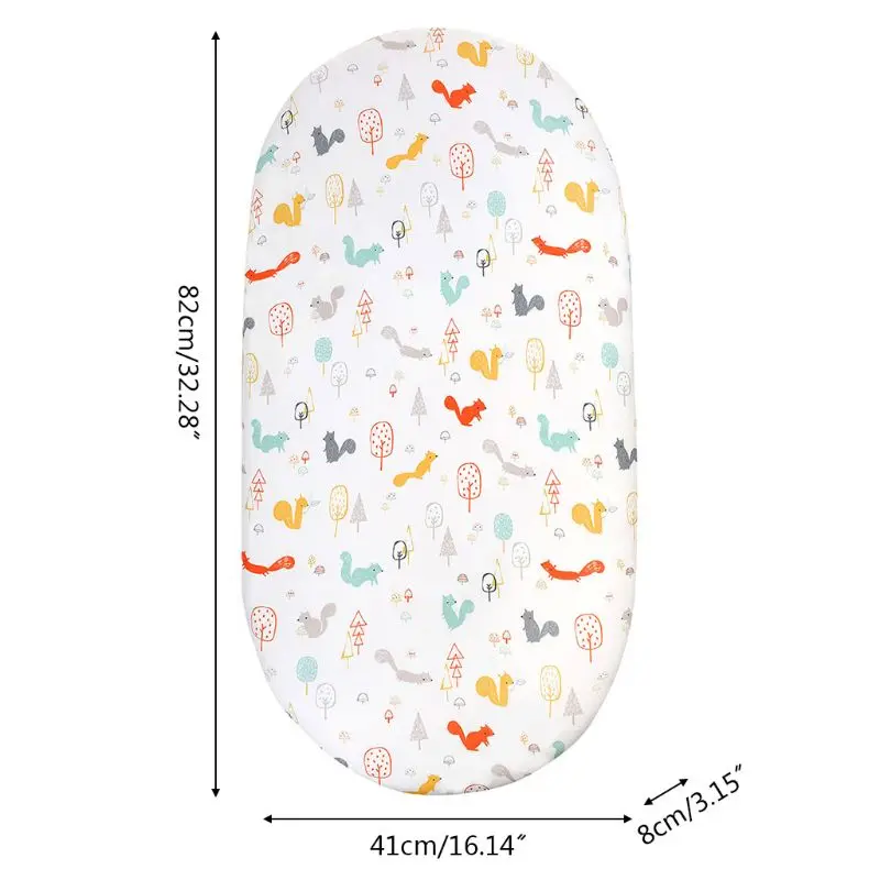 

Baby Diaper Changing Pad Cartoon Printed Cradle Cover Newborn Mattress Crib Sheet Bedding