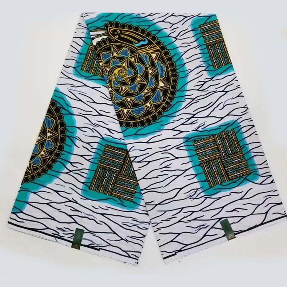 

6 Yards African Mitex Wax Print Ankara Fabrics Kitenge/Pagnes/Tissues Africain/ Lapa/Chitenge Y-717