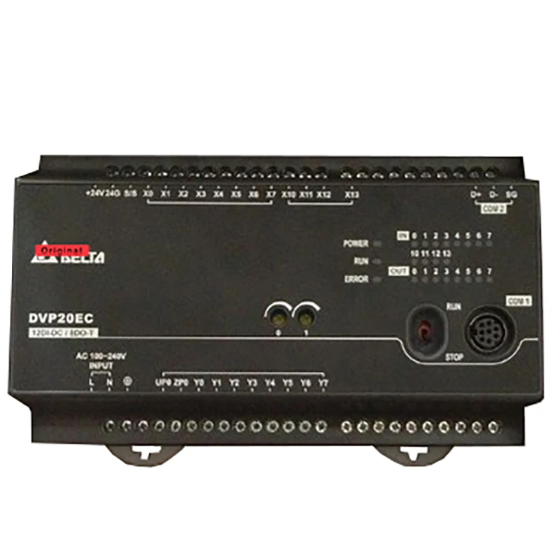 

Новый оригинальный релейный выход DVP20EC00R3 PLC EC3 серии 100-240VAC 12DI 8DO
