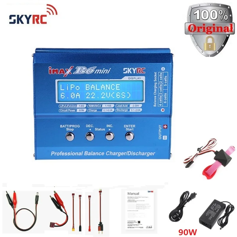 

Оригинальное профессиональное балансирующее зарядное устройство SKYRC Imax B6 Mini 60 Вт, зарядное устройство с адаптером sens для радиоуправляемого...