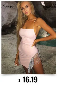 Tobinoone, весенне-летние сексуальные вечерние платья с кисточками и бриллиантами, облегающее платье на бретельках, розовые элегантные платья, женские Клубные мини-платья