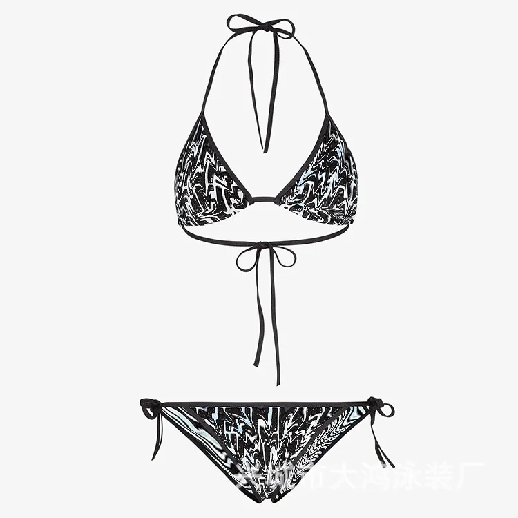 

F6002 Bikini Set 2020 Sexy Push Up Swimwear Women Brazilian Swimsuit Low Waist Biquini Halter Two Pieces Bathing Suit