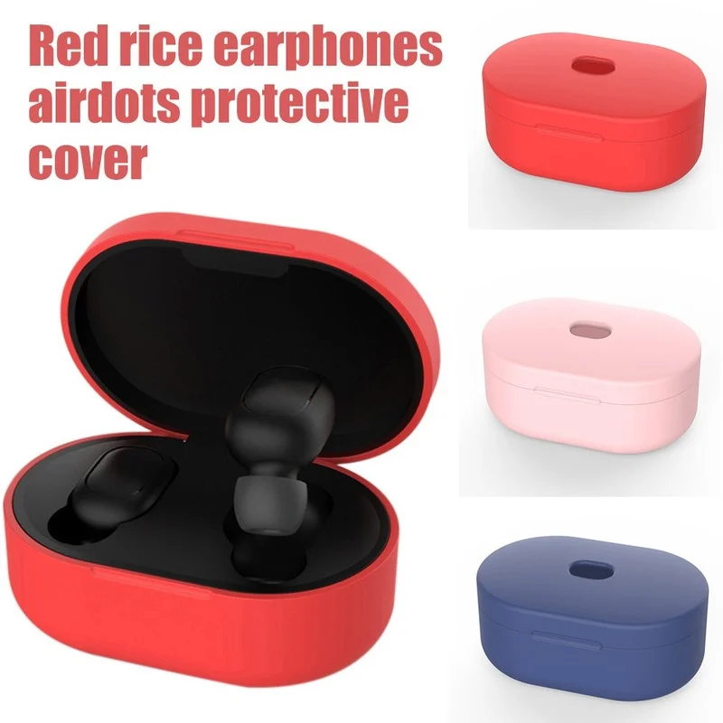 

2021 Silicone Protective Cover Earphone Case for Redmi Airdot TWS Bluetooth Earphone Fashion Version Wireless Earphone H-best