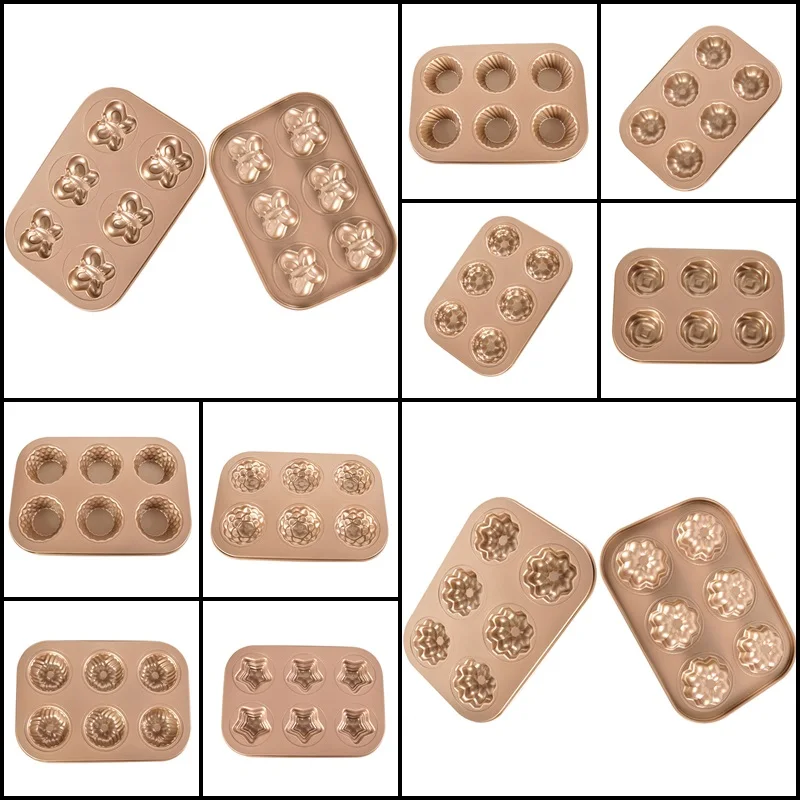 6 отверстий для выпечки из углеродистой стали лоток торта прессформы