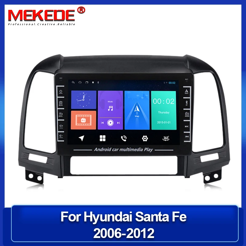 

Автомагнитола 2 Din на Android, мультимедийный видеоплеер для Hyundai Santa Fe 2006-2012 с FM-радио, GPS-навигацией, Wi-Fi, BT, поддержкой Carplay