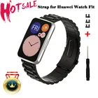Сменный стальной ремешок для умных часов Huawei Watch Fit, аксессуары для браслета 2021, цветной браслет с инструментом
