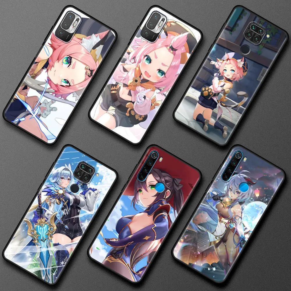 

Diona Genshin Impact For Xiaomi Redmi Note 10 9 Pro 9S 8 8T 7 9A 9C Soft Phone Case 8A 7A 6 6A K40 Shockproof Bumper Back Cover