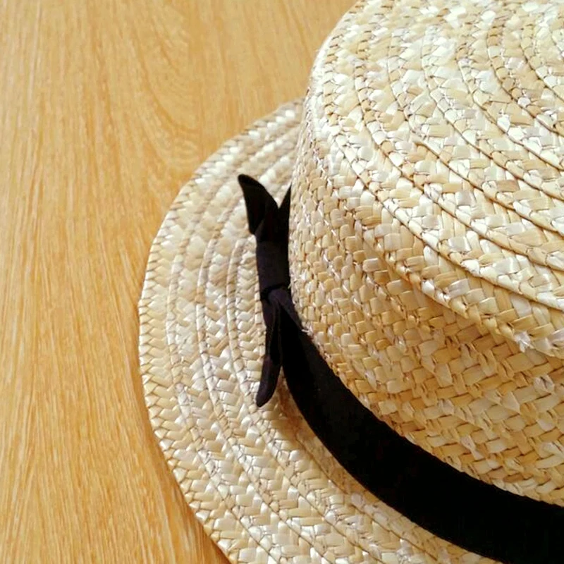 Милые дети девочки соломенная шляпа с бантом детские шляпы от солнца большими