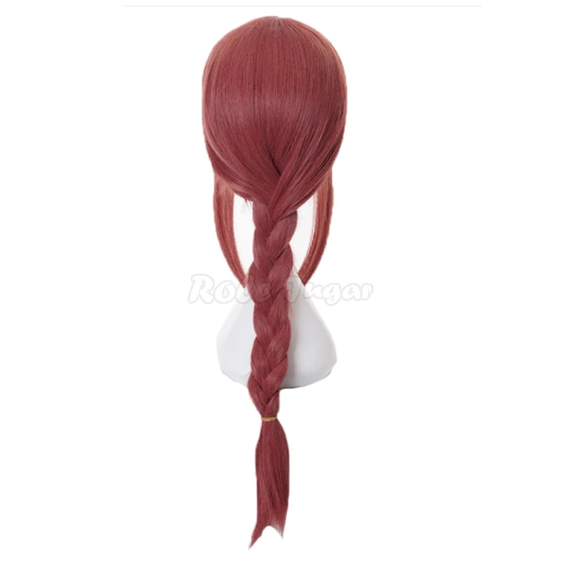 70cm Makima Wig Anime Chainsaw Man Cosplay Long Pink Braided Synthetic Hair Women Girls Halloween Party Role Play Wigs C40M60 - купить по