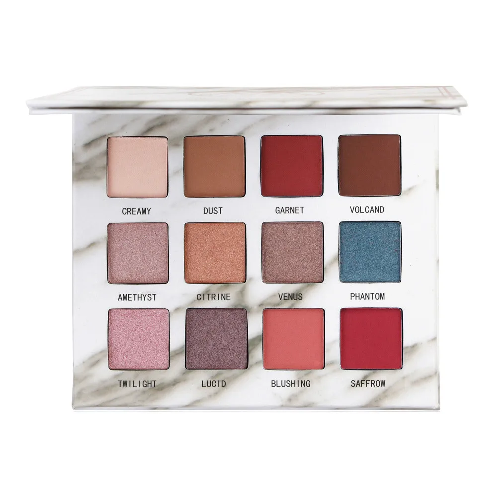 Блестящие матовые тени для век 12 цветов палитра макияжа стойкая