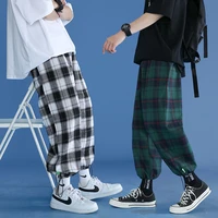 trendy plaid streetwear pants mens 2021 new comfortable pant summer loose comfortable casual all match korean joggers trousers