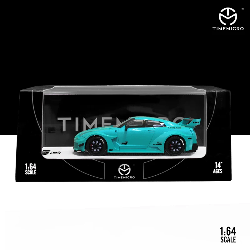 TimeMicro 1:64 LBWK LB производительность Nissan GTR R35 LB3.0 синяя литая модель автомобиля |