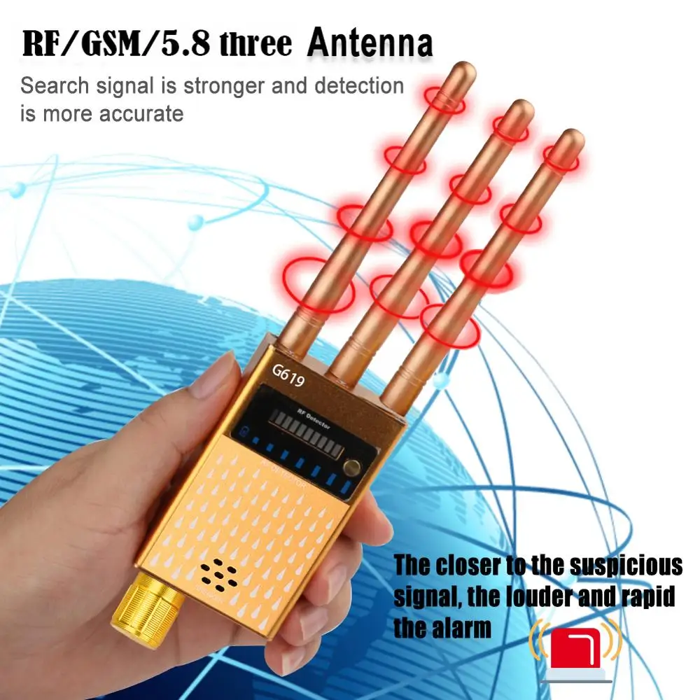 

Wireless Signal Detector RF Bug Finder Anti Eavesdroped Detector Anti Candid Camera GPS Tracker Locator