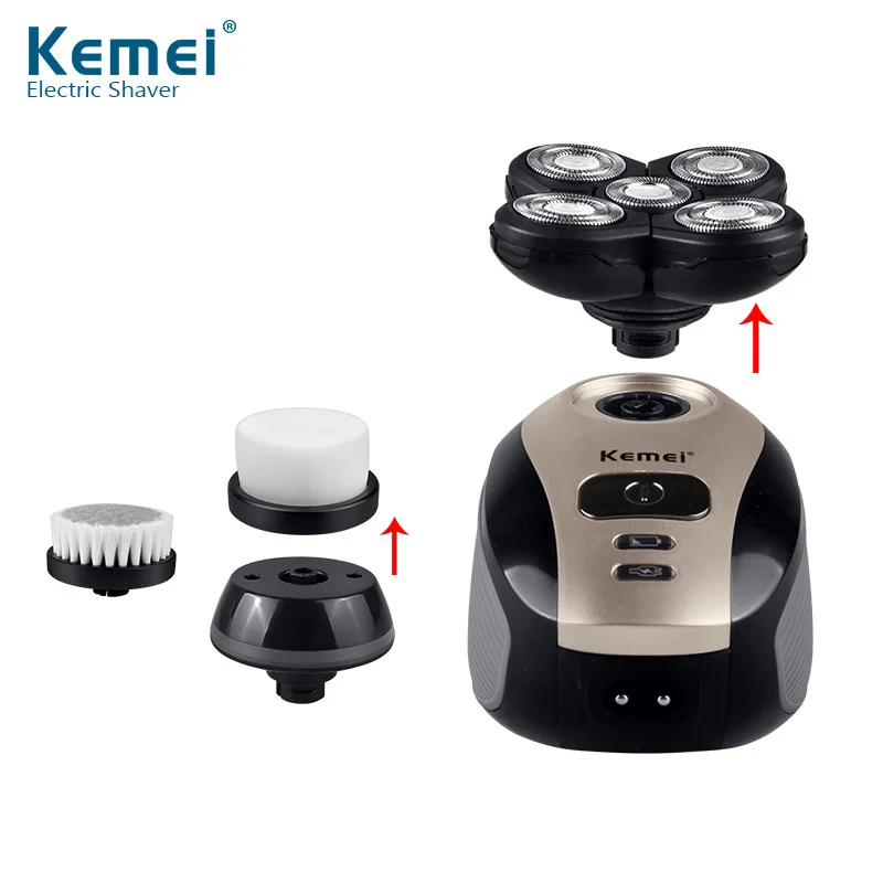 Kemei Shaver 5D Electric Razor 5 in 1 Men Hair Nose Trimmer Face Beard Cleaning hair clipper bareheaded shaving machine | Бытовая