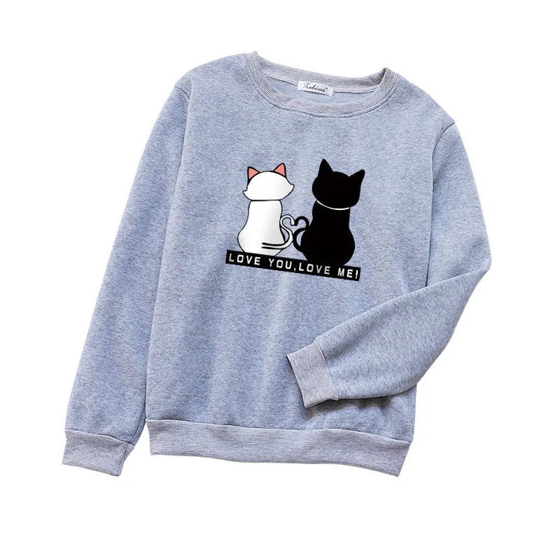 

fashion print women hoodies sweatshirt female pullover autumn and winter clothes O-NECK loose padded hoodie 2019 drop shipping