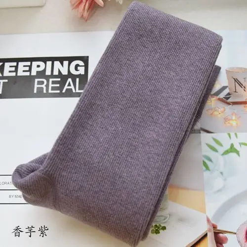 purple Кашемировые флисовые плотные теплые зимние колготки для женщин ярких цветов тонкие колготки из хлопка с высокой талией для девочек - Цвет: purple