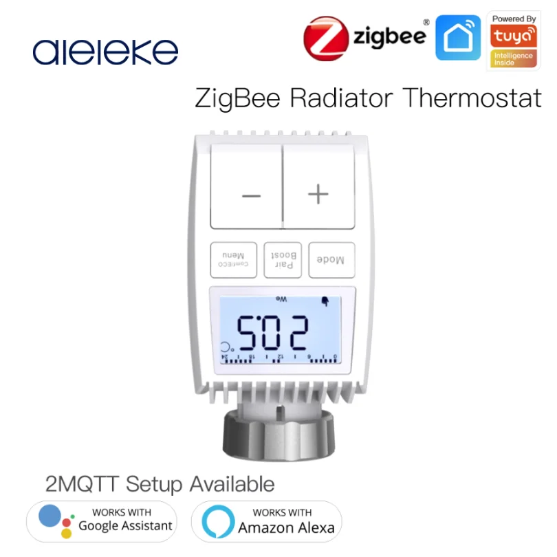 

Aleleke Zigbee Thermostat Radiator Valve Temperature Regulator Water Floor Heating Tuya Smart Home Control Google Home Alexa