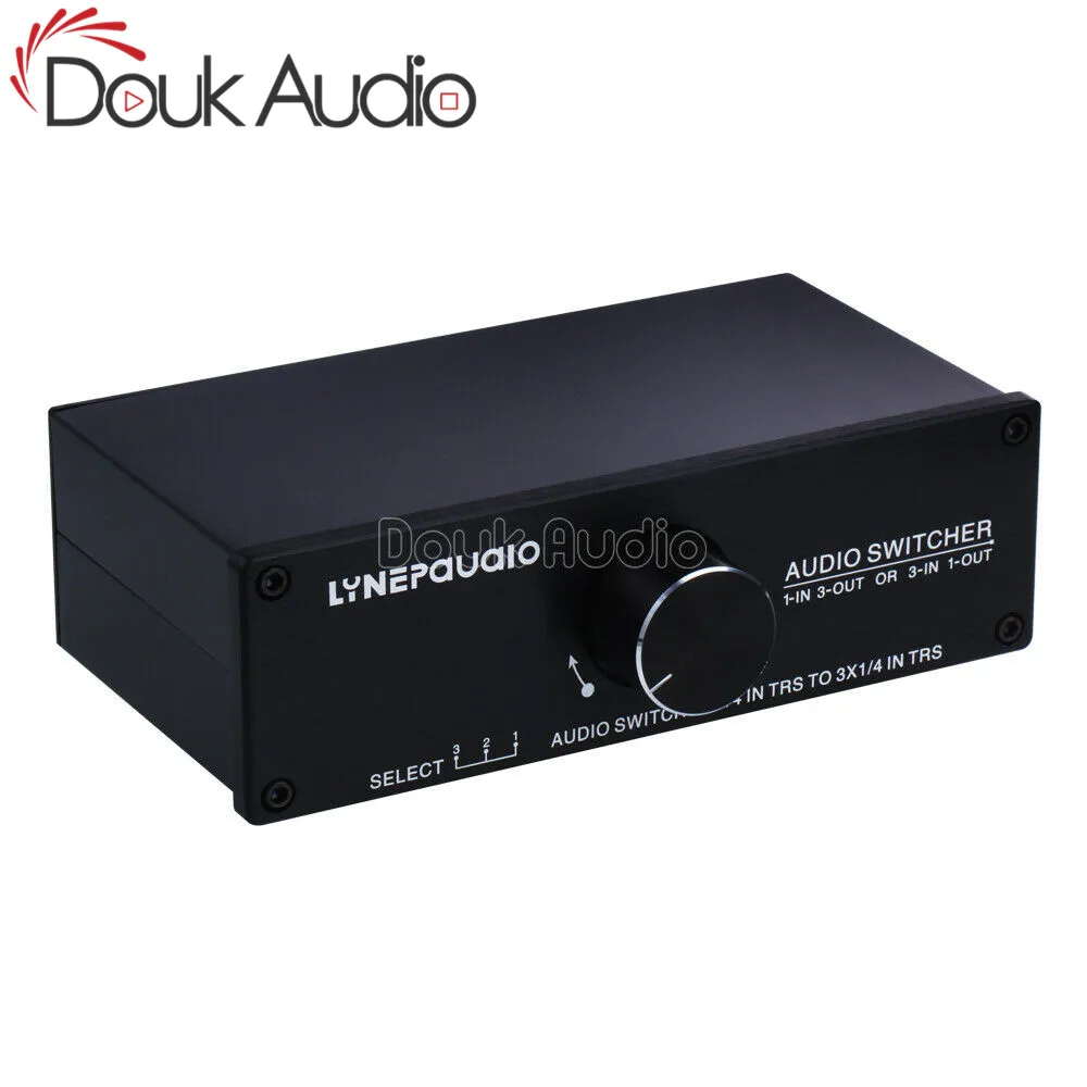 Мини аудиокоммутатор Douk Audio 1/3 дюйма с 3/1 выходами Пассивный преусилитель Hi Fi