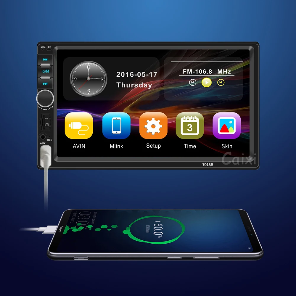 Автомагнитола 2 din с 7 дюймовым HD экраном мультимедийный плеер сенсорным