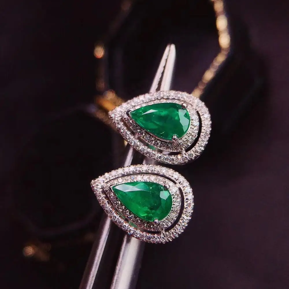 Серьги женские из белого золота с перьями и бриллиантами 0.897ct|Серьги-подвески| |