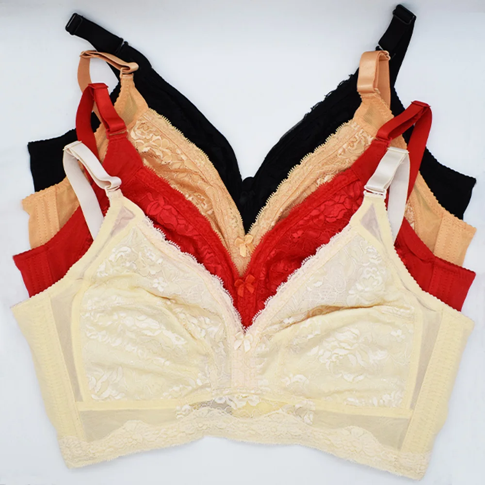 Новые летние Бюстгальтеры без подкладки размера плюс для женщин ультра-тонкие