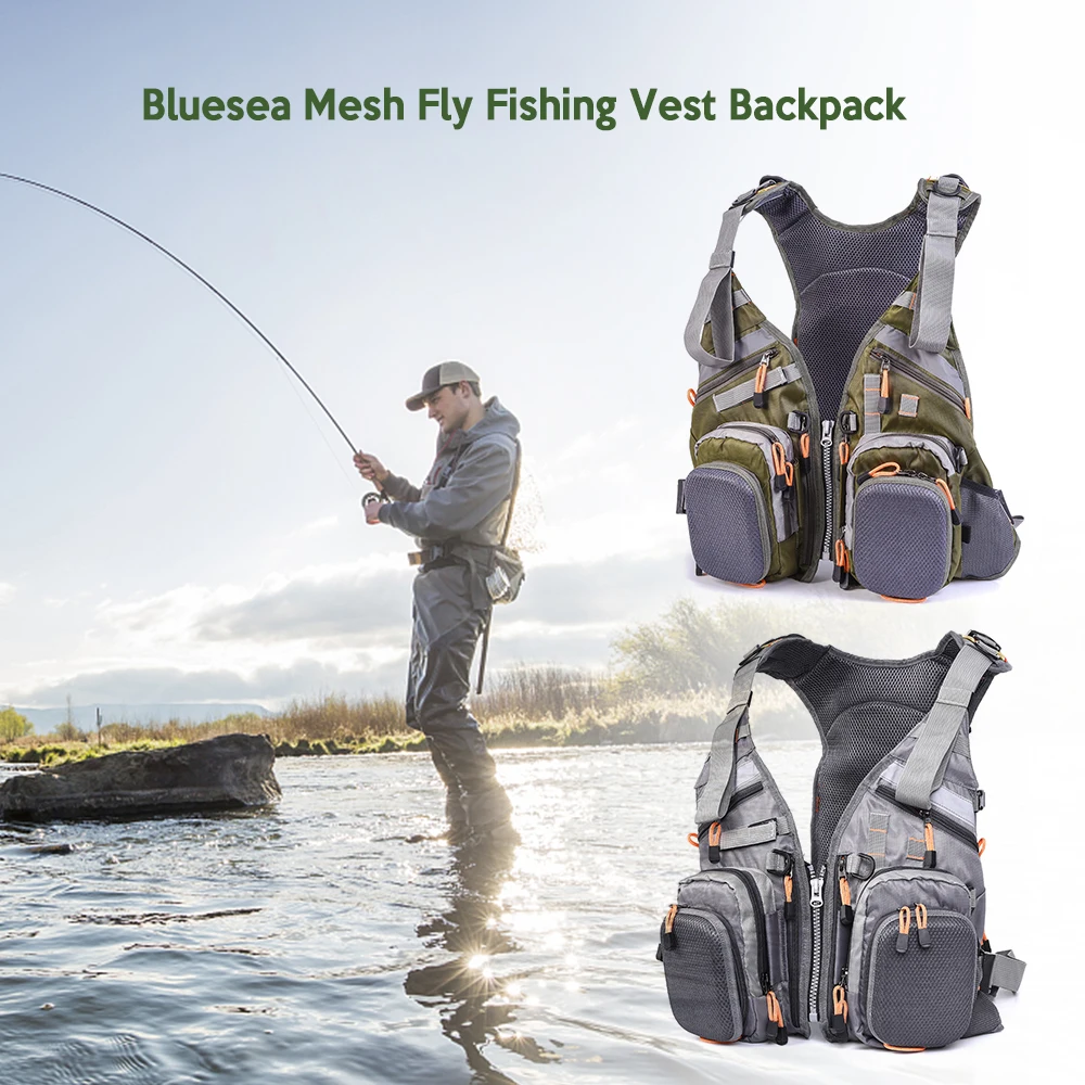 

2022 New High Quality Men Adjustable Fly Fishing Vest Outdoor Trout Packs Mesh Fishing Vest Tackle Bag Jacket Clothes Fast Ship