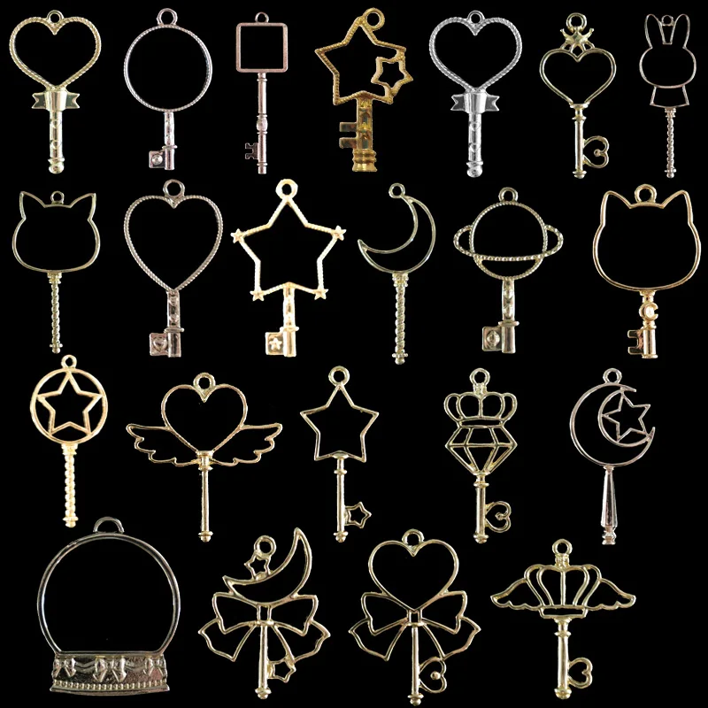 5 шт. Звездный брелок с полой луной открытые оправы ювелирные изделия подвески