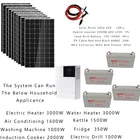 Солнечная система 3000 Вт 5000 Вт 220 В для дома Гибридный Инвертор 24 в 48 в MPPT контроллер чистая Синусоидальная волна батарея