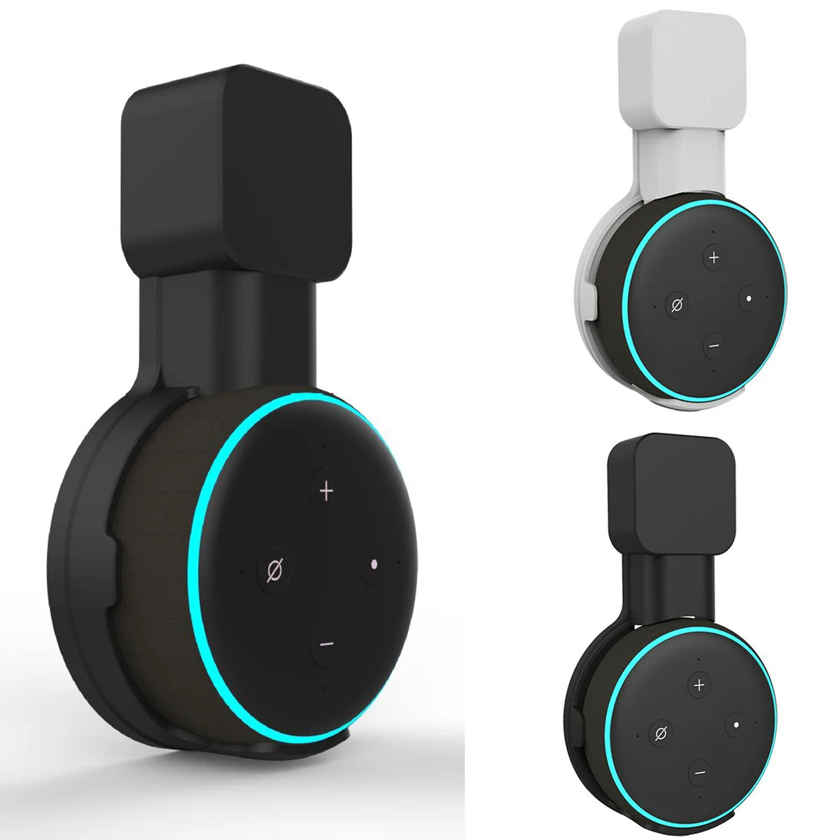 

1pcs Outlet Wall Mount Holder For Echo Dot 3 Voice In Bedroom Bathroom Kitchen Study Audio Mount Holder Black / White