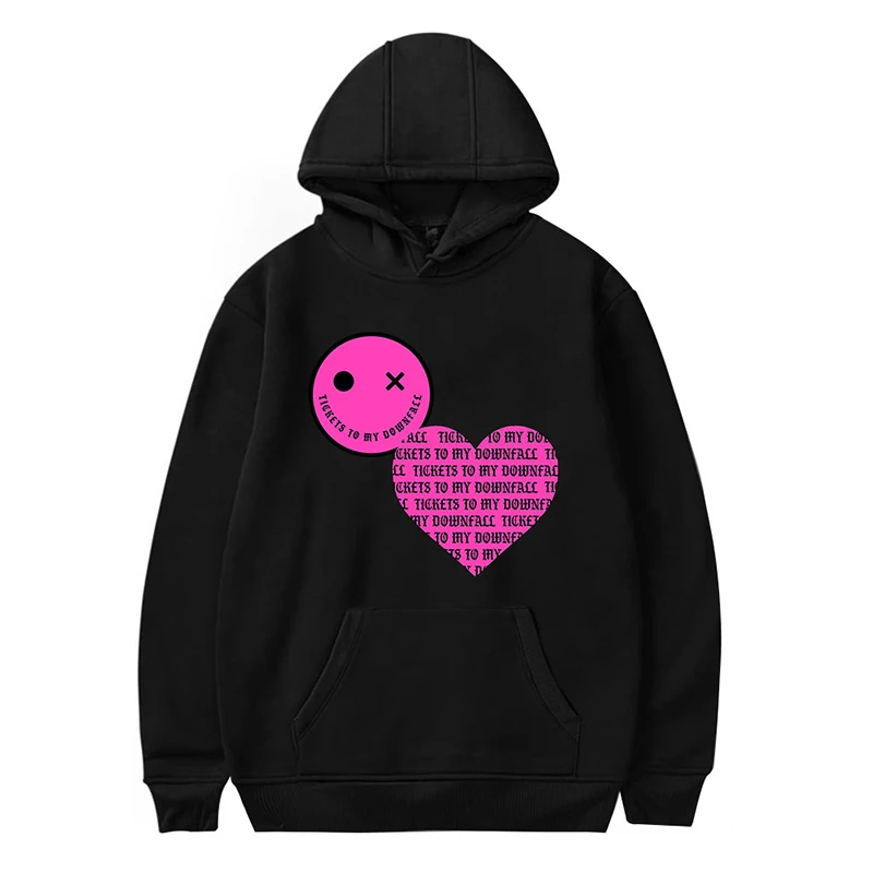 

Fashion Harajuku Face Smiley Love Men Women Long Sleeve Sports Hip Hop Hipster Hoodies Sweatshirts Pullover White Black Tops 4XL