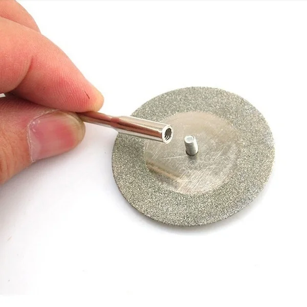 

5PCS 22mm Emery Diamond cutting blades Drill Bit+1 Mandrel for Dremel