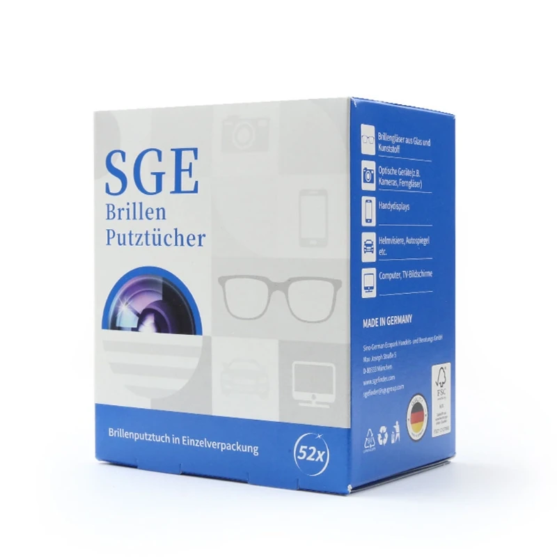 

52Pcs Glasses Anti-Fog Wipes Individually Wrapped Disposable Defogger Eyeglass Wipe Pre-moistened Antifog Lens Wipes Kit