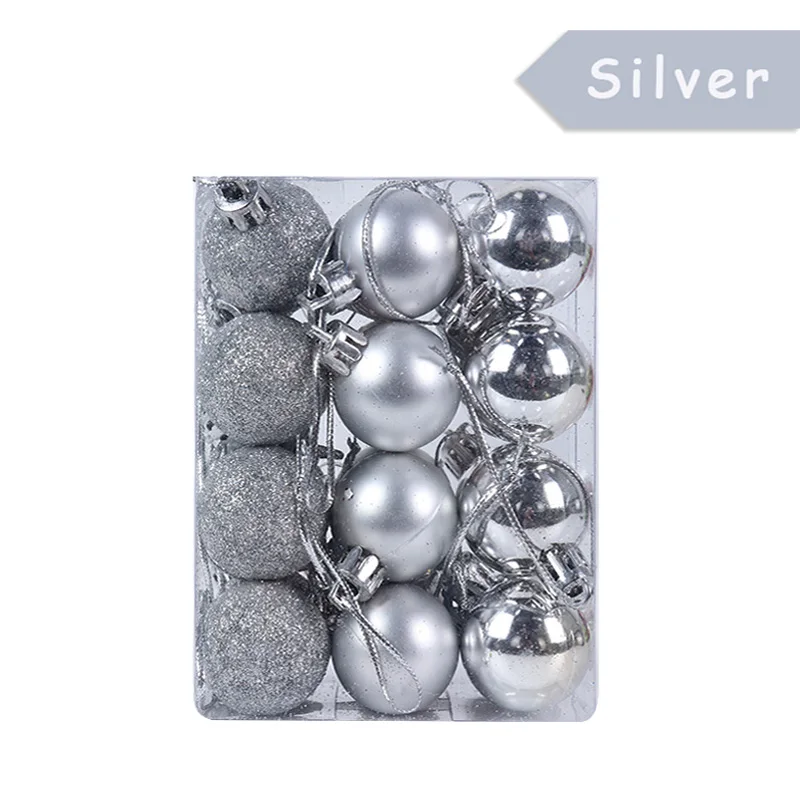 1pack 24pcs B 24 шт. 3 см Рождественский шар Блестящие Елочные украшения Висячие рождественские украшения для дома Palline Natale Декор Navidad - Цвет: 1pack 24pcs B