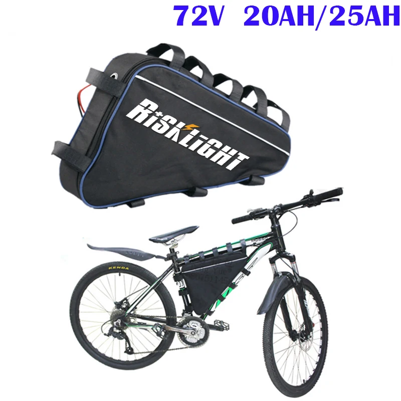 

Ebike lithium 72v 25ah 20ah Electric bike battery Pack 3000w 2000w 72 Volt Triangle eBike Battery bateria bicicleta electrica