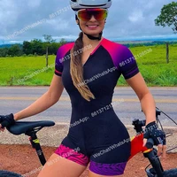 new cycling skinsuit triathlon suit womens professional racing bicycle bodysuit set short sleeve bike clothes jumpsuit ciclismo