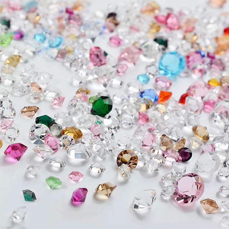 Стеклянные стразы разных цветов для самостоятельного 3D-дизайна ногтей | Красота