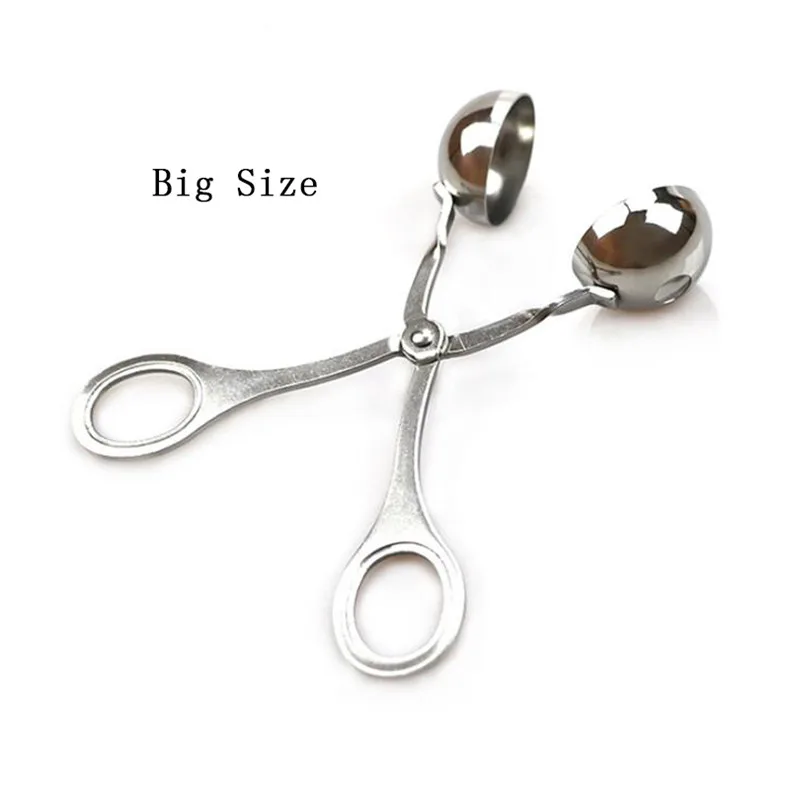 8cm x 17cm Кухня Meatball чайник из нержавеющей стали Фаршированная Фрикаделька клип DIY мясо рыбы аппарат для лепки рисовых шариков плесень - Цвет: 8cm x 17cm