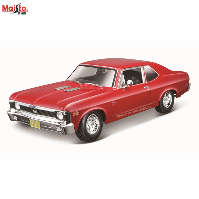 Maisto 1/18 1970 Chevrolet Nove ss ретро сплав Ретро модель автомобиля классическая украшение