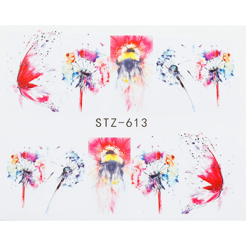 1 шт кактус фламинго Бабочка Киви/ жуки зеленые листья переводные наклейки для