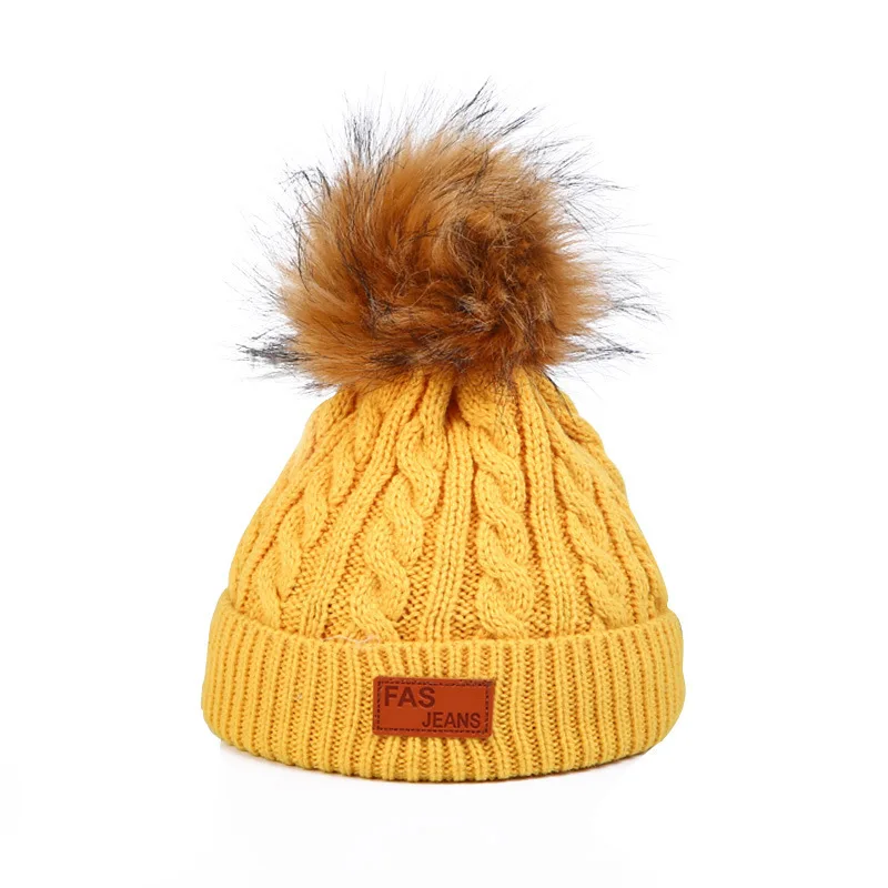 Детские осенне зимние вязаные хлопковые шапки теплая и удобная Лыжная шапка