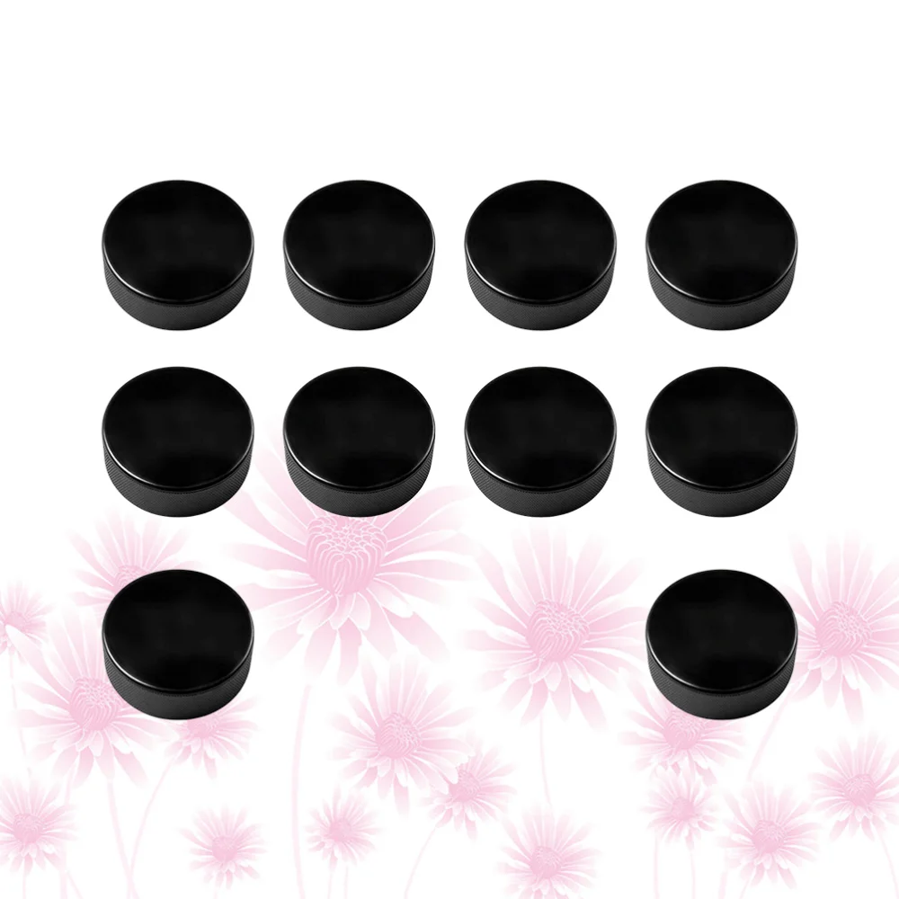 

10 Pcs Professional Rubber Ice Hockey Pucks Standard Hockey Balls Sports Supplies for Practicing Training Game (Black)