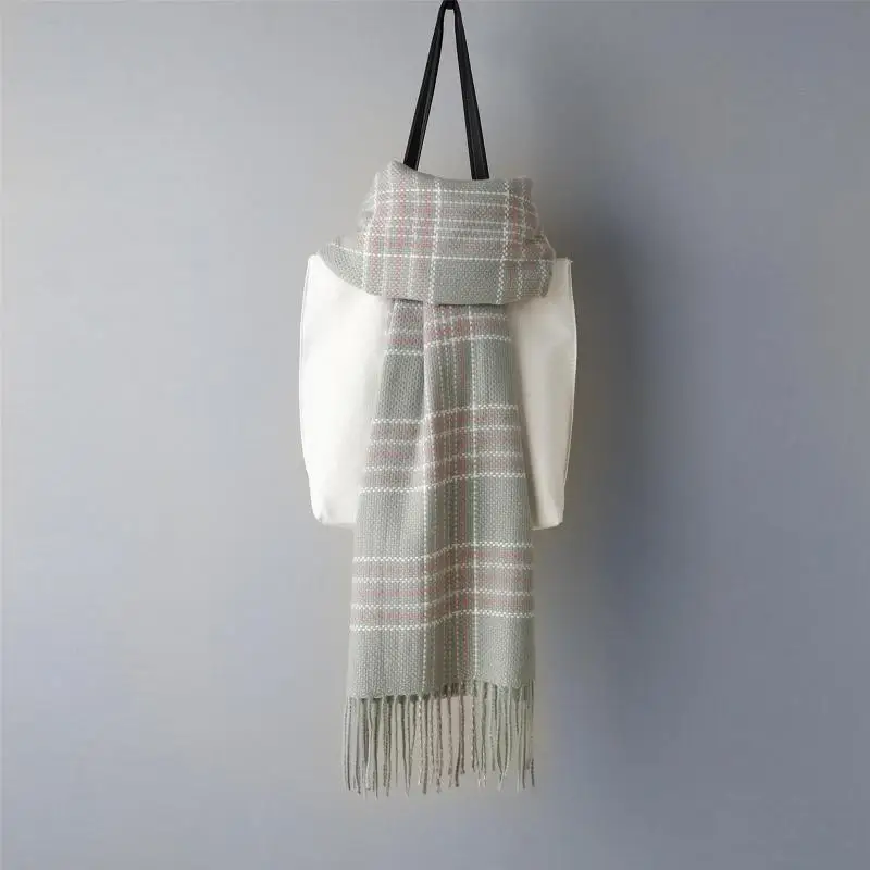 Шарф женский плед твердый кашемир шарфы с кисточкой леди весна осень тонкий