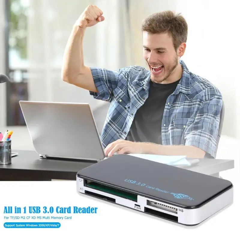 USB 3,0 кард-ридер карта памяти карта считывателя адаптер для TF M2 CF XD MS 6-в-1 комплексное проектирование удобно и практично