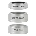 Тринокулярный микроскоп WD, вспомогательная линза Барлоу для Nikon SMZ645 SMZ745, 0,5x, 0,7x, 2,0x, 8X-50X