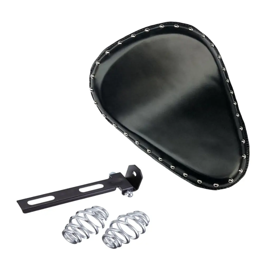 Кожаное сиденье водителя с заклепками для мотоцикла Harley Kawasaki BLACK |