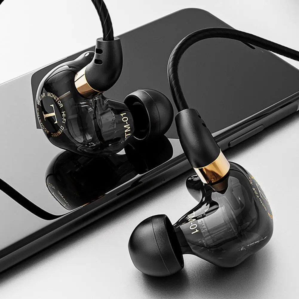 TM-01 3 5 мм проводные наушники вокруг уха стерео многофункциональная HiFi In-Ear