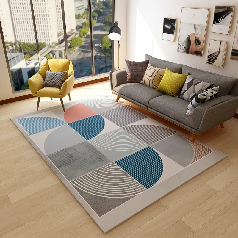 

Soft Carpets for Living Room Nordic Geometric Carpet Bedroom Rug Abstract Carpet Kids Room Nordic Decoration Home Baby Floor Mat