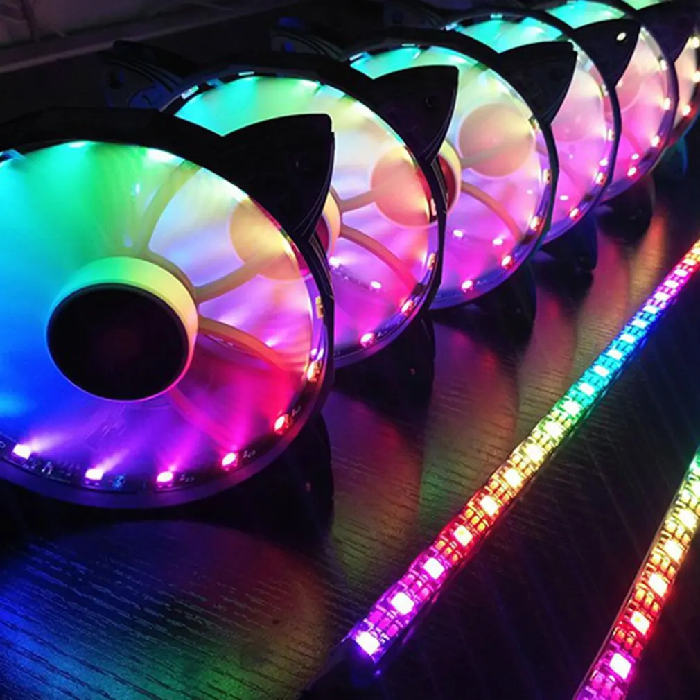 12 см Процессор Вентилятор Cooler RGB настроить светодиодный 12V 6Pin тихий ИК пульт