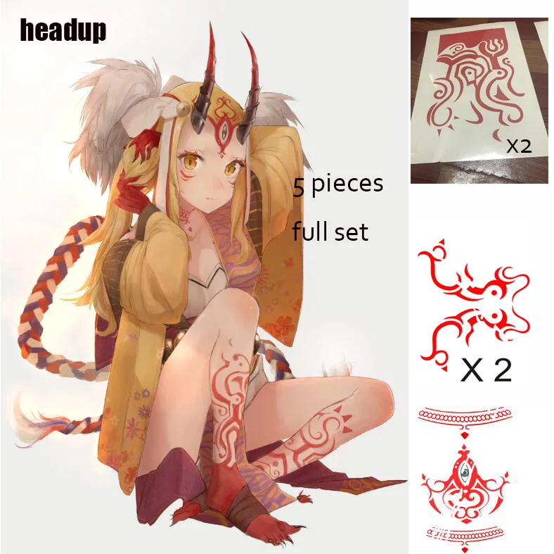 FGO Татуировка обозначение анимация выставка на заказ палка татуировки для ibaraki douji переносить наклейку с татуировкой водонепроницаемый тату prop