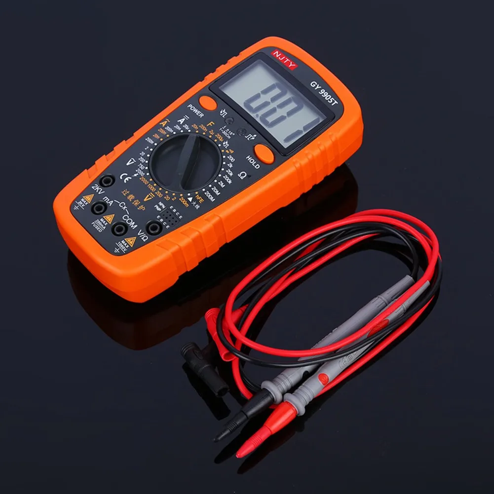 

9905T Digital Multimeter Profesional Tester Test Volts AC/DC Amps AC/DC Resistance Diode Auto Voltmeter Electric Tools Ammeter